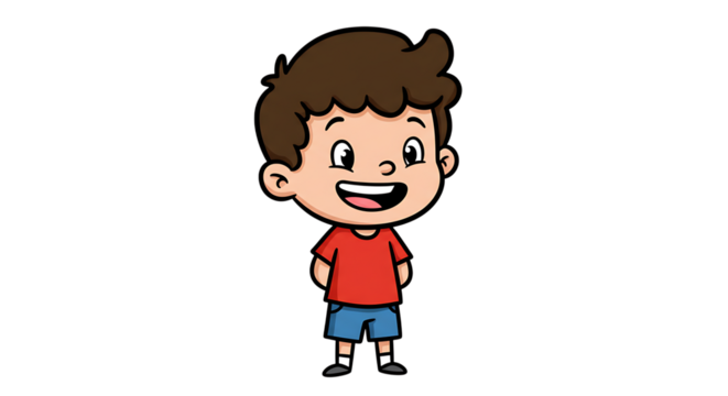Cute cartoon man character illustration vector icon