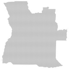 Angola Dotted Pattern Map Halftone Style