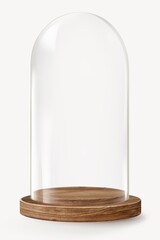 Aesthetic glass dome, product backdrop with wooden base © Rawpixel.com