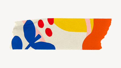 Cute washi tape design on white background