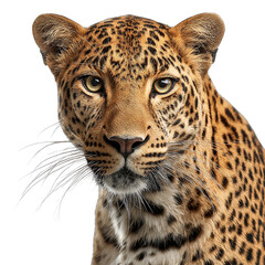Obraz premium Leopard on a black on transparent background