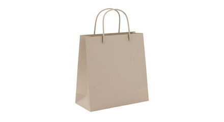 Brown paper shopping bag isolated on white background