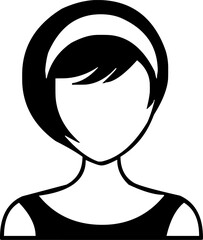 Female avatar user profile vector icon illustration