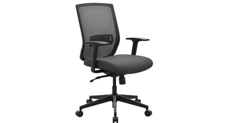 Black office chair isolated on white background