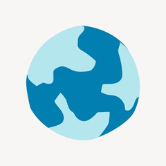 Earth clip art, flat design