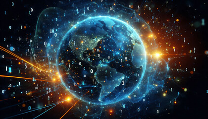 space light earth energy globe star
