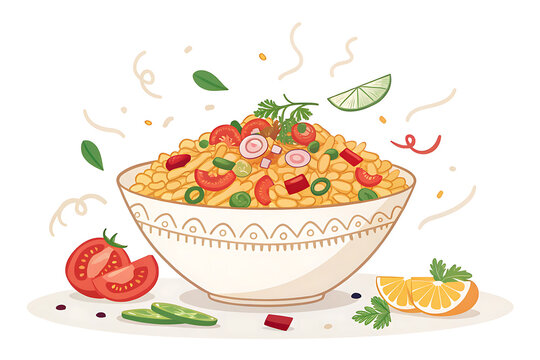 Bhel puri minimal vector with clean shapes