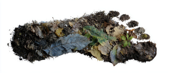 Footprint leaf soil eco environment gentle