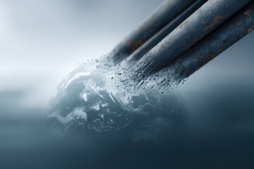 Industrial pipes oil globe pollution soothe urgency
