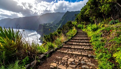 Scenic coastal pathway