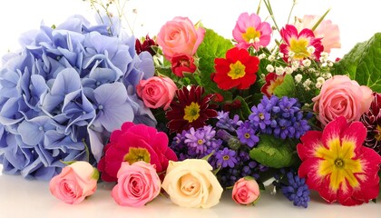 Vibrant bouquet of mixed flowers