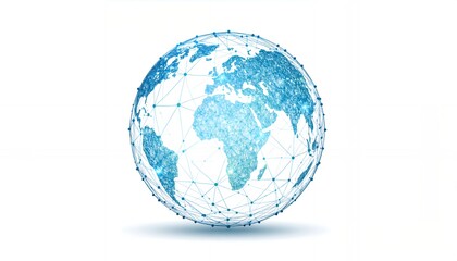 Globe icon with shadow representation for website or application