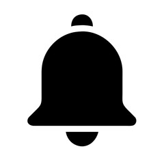 Simple black notification bell icon