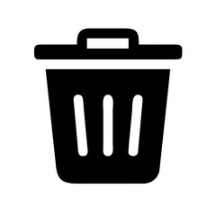 Trash can symbolizes waste management and recycling