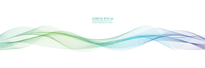 Colorful wavy lines abstract background with text space for modern digital design.