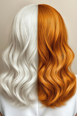 woman with white and orange hair