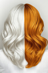 woman with white and orange hair