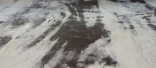 Abstract Black and White Paint Stroke Texture Background