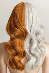 woman with white and orange hair