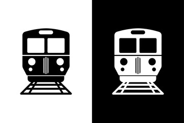 Minimal Train Head Icon on White Background, Transport PNG.
