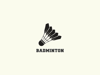 Badminton logo design vector template 