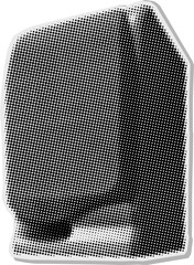 halftone speaker retro collage