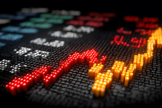 Financial Market Trends: Dynamic Stock Exchange Graph for Analysis and Strategy - Powered by Adobe