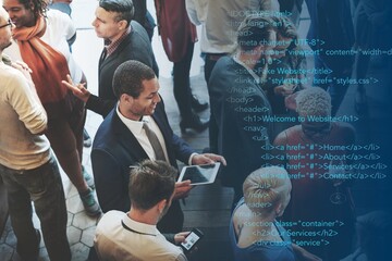 Diverse group of business people having a meetup