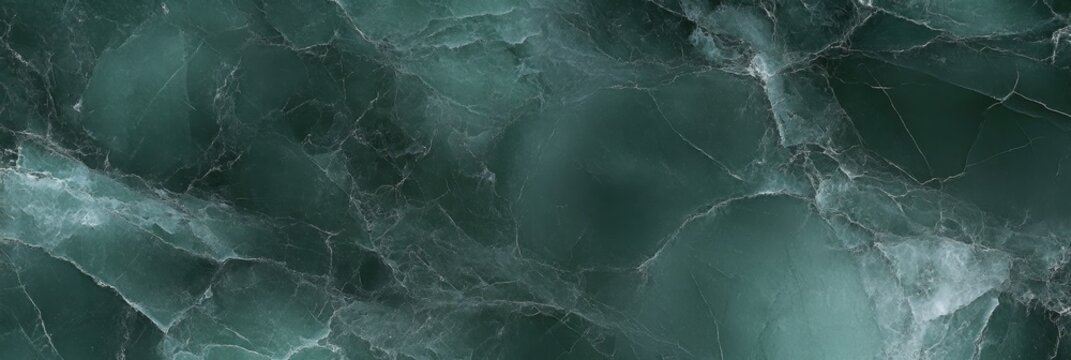 Fototapeta Elegant Dark Green Marble Texture Background with Intricate Veins for Sophisticated Luxury Decor