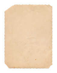Vintage background of old ancient torn paper texture with spots. Old paper as background. Interesting texture of old yellowed paper slightly damaged by mold. Unique vintage texture of old paper.