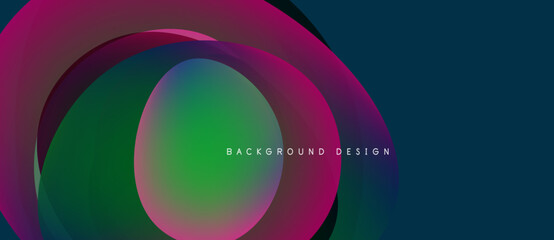 Abstract colorful circles overlap. Gradient shades create dynamic visual effect. Background design features vibrant hues, smooth transitions.