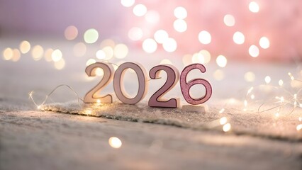 New year 2026 in dreamy pastel tones