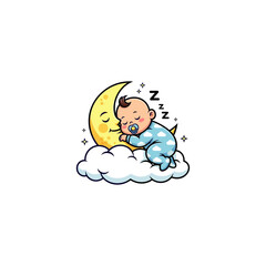 Baby Sleeping icon flat vector design.