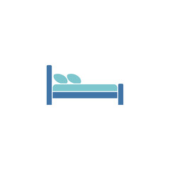 Bed icon flat vector design.