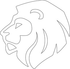 silhouette of a head of a lion