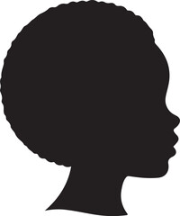 silhouette of a woman head icon vector art