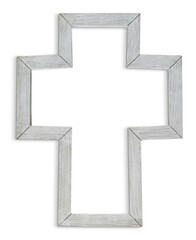 Obraz premium Poster Mockup with Cross Frame for Easter and Religious Designs