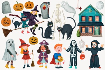 Happy Halloween element set