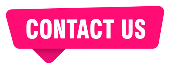 contact us magenta sticker isolated on transpatent background. contact us sign
