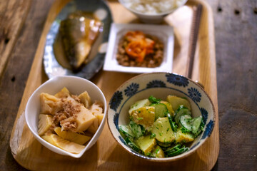 日本の夕食_鯖の味噌煮