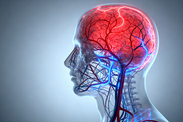 Human brain vascular system