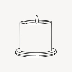 Scented candle, aesthetic illustration design element