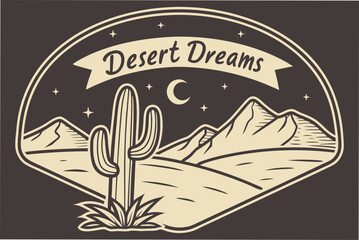 Fototapeta premium a-vintage-inspired-badge-design-featuring-a-desert(1).eps