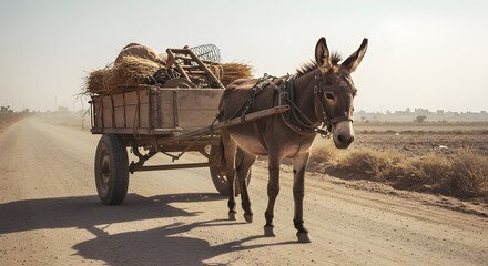 Donkey in the desert.