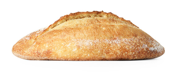 Loaf of fresh bread isolated on white