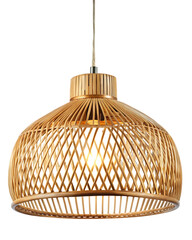 Decorative of bamboo ceiling lamp. isolated  on white background ,PNG. AI GENERATED.