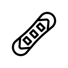 icon snowboard with style outline