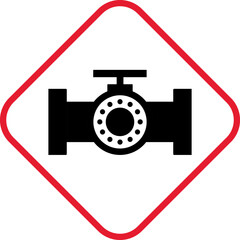 Gas Station Sign Vector Illustration Warning Vector