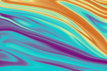 Abstract waves of teal, purple, and orange flowing together