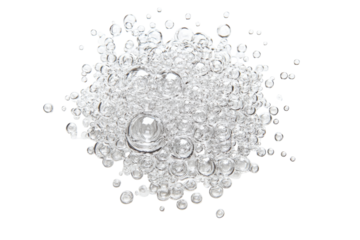 Water droplet bubble isolated on transparent background.